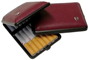 cigaretetui læder